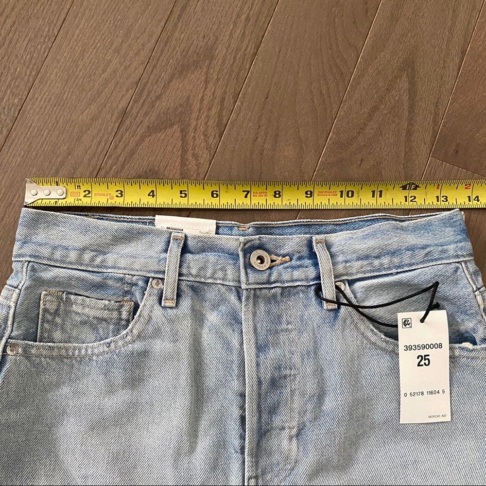 LEVI'S MADE & CRAFTED CHEEKY LIGHT BLUE HIGH SHORT - Picture 6 of 8